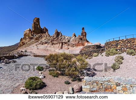 Canadas del Teide National Park, Roques de Garcia, Tenerife, Canary Islands, Spain, Europe View Large Photo Image Stock Photo - Canadas del Teide National Park, Roques de Garcia, Tenerife, Canary Islands, Spain, Europe. Fotosearch