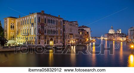 Canal Grande at night, left Renaissance palace Palazzo Cavalli-Franchetti, back church Santa Maria della Salute, Venice, Italy, Europe View Large Photo Image Stock Image - Canal Grande at night, left Renaissance palace Palazzo Cavalli-Franchetti, back church Santa Maria della Salute, Venice, Italy, Europe. Fotosearch