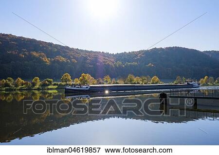Cargo ship on Altmühl, Main-Danube-Canal, Kelheim, Altmühltal, Lower Bavaria, Bavaria, Germany, Europe View Large Photo Image Stock Photo - Cargo ship on Altmühl, Main-Danube-Canal, Kelheim, Altmühltal, Lower Bavaria, Bavaria, Germany, Europe. Fotosearch