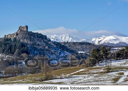 Castle of Murol in winter, Auvergne volcanoes natural park, Puy-de-Dome department, Auvergne-Rhone-Alpes, France, Europe View Large Photo Image Stock Photography - Castle of Murol in winter, Auvergne volcanoes natural park, Puy-de-Dome department, Auvergne-Rhone-Alpes, France, Europe. Fotosearch