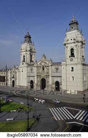Cathedral of Lima, Cathedral Basilica of St. John, Lima, Peru, South America View Large Photo Image Picture - Cathedral of Lima, Cathedral Basilica of St. John, Lima, Peru, South America. Fotosearch
