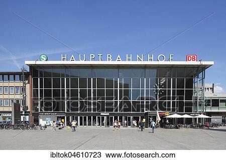 Central station and station forecourt, Cologne, North Rhine-Westphalia, Germany, Europe View Large Photo Image Stock Image - Central station and station forecourt, Cologne, North Rhine-Westphalia, Germany, Europe. Fotosearch