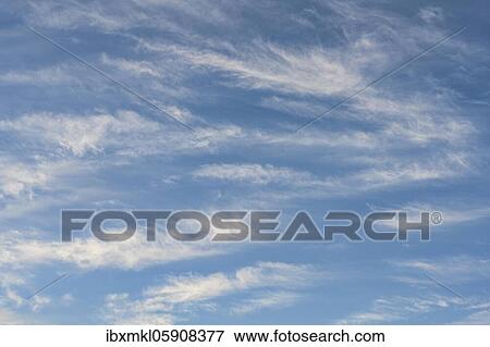 Cirrus clouds, feather clouds, ice clouds, Baden-Württemberg, Germany, Europe View Large Photo Image Stock Photo - Cirrus clouds, feather clouds, ice clouds, Baden-Württemberg, Germany, Europe. Fotosearch