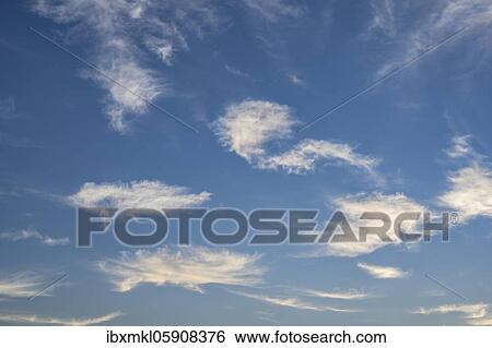 Cirrus clouds, feather clouds, ice clouds, Baden-Württemberg, Germany, Europe View Large Photo Image Stock Photograph - Cirrus clouds, feather clouds, ice clouds, Baden-Württemberg, Germany, Europe. Fotosearch