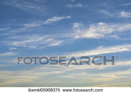 Cirrus clouds, feather clouds, ice clouds, Baden-Württemberg, Germany, Europe View Large Photo Image Stock Photography - Cirrus clouds, feather clouds, ice clouds, Baden-Württemberg, Germany, Europe. Fotosearch