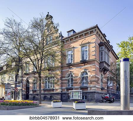 Stock Image - City Hall of Bad Pyrmont, former imperial post office, Brunnenstraße, Bad Pyrmont, Lower Saxony, Germany, Europe. Fotosearch