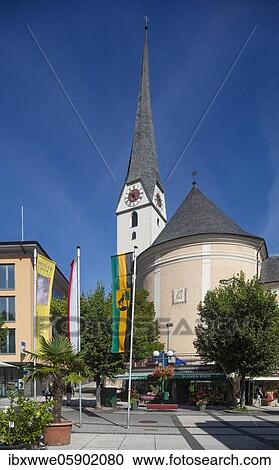 City parish church Sankt Nikolaus, Bad Ischl, Salzkammergut, Upper Austria, Austria, picture, Europe View Large Photo Image Stock Image - City parish church Sankt Nikolaus, Bad Ischl, Salzkammergut, Upper Austria, Austria, picture, Europe. Fotosearch