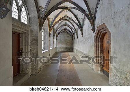Picture - Cloister of the Franciscan Monastery, Schwaz, Tyrol, Austria, Europe. Fotosearch