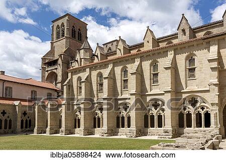 Cloister of the Saint Robert abbey, La Chaise Dieu, Haute Loire department, Auvergne-Rhone-Alpes, France, Europe View Large Photo Image Picture - Cloister of the Saint Robert abbey, La Chaise Dieu, Haute Loire department, Auvergne-Rhone-Alpes, France, Europe. Fotosearch