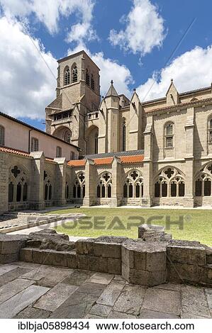Cloister of the Saint Robert abbey, La Chaise Dieu, Haute Loire department, Auvergne-Rhone-Alpes, France, Europe View Large Photo Image Picture - Cloister of the Saint Robert abbey, La Chaise Dieu, Haute Loire department, Auvergne-Rhone-Alpes, France, Europe. Fotosearch