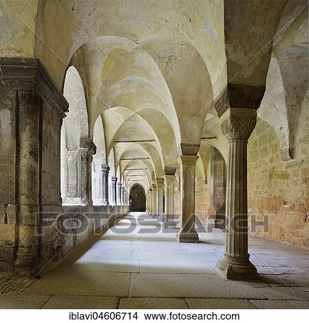 Picture - Cloister, Pforta Monastery, former Cistercian Abbey, Naumburg, Saxony-Anhalt, Germany, Europe. Fotosearch