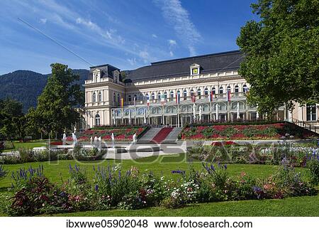 Congress venue and theatre in the spa gardens, Bad Ischl, Salzkammergut, Upper Austria, Austria, Europe View Large Photo Image Stock Photo - Congress venue and theatre in the spa gardens, Bad Ischl, Salzkammergut, Upper Austria, Austria, Europe. Fotosearch