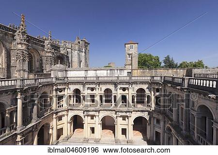 Stock Photograph - Convento de Cristi Monastery, UNESCO World Heritage Site, Tomar, Santarem District, Portugal, Europe. Fotosearch