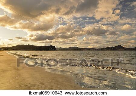 Stock Image - Cooks Beach, Oceania, Coromandel Peninsula, Waitako, North Island, New Zealand, Oceania. Fotosearch