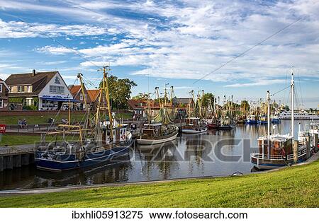 Crab cutter in the port of Greetsiel, Krummhörn, East Frisia, Lower Saxony, Germany, Europe View Large Photo Image Stock Photography - Crab cutter in the port of Greetsiel, Krummhörn, East Frisia, Lower Saxony, Germany, Europe. Fotosearch