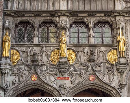 Detail with golden statues in the Holy Blood Basilica, Bruges, Flanders Belgium View Large Photo Image Picture - Detail with golden statues in the Holy Blood Basilica, Bruges, Flanders Belgium. Fotosearch