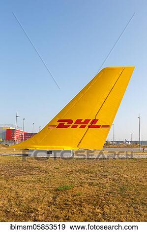 DHL Hub Leipzig Airport Halle LEJ Airport Aircraft vertical tail, Leipzig, Germany, Europe View Large Photo Image Stock Photo - DHL Hub Leipzig Airport Halle LEJ Airport Aircraft vertical tail, Leipzig, Germany, Europe. Fotosearch