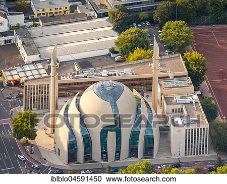 Stock Image - DITIB Central Mosque, Cologne, Rhineland, North Rhine-Westphalia, Germany, Europe. Fotosearch