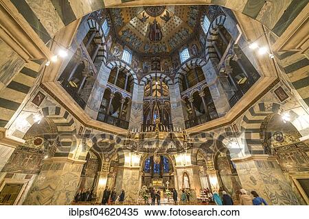 Dome, Octagon with ceiling mosaic in Aachen Cathedral, Aachen, North Rhine-Westphalia, Germany, Europe View Large Photo Image Stock Photography - Dome, Octagon with ceiling mosaic in Aachen Cathedral, Aachen, North Rhine-Westphalia, Germany, Europe. Fotosearch