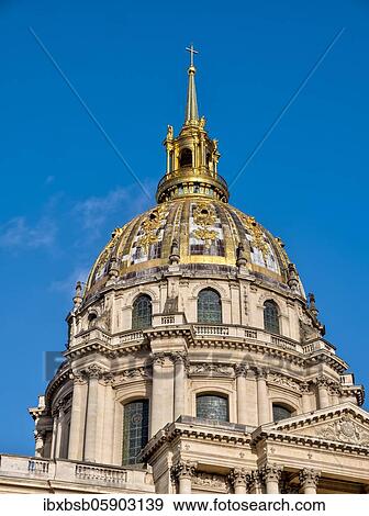 Dome of the building Hôtel des Invalides, Paris, France, Europe View Large Photo Image Stock Photo - Dome of the building Hôtel des Invalides, Paris, France, Europe. Fotosearch