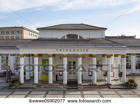 Drinking hall in the pedestrian zone, Bad Ischl, Salzkammergut, Upper Austria, Austria, Europe View Large Photo Image Stock Photo - Drinking hall in the pedestrian zone, Bad Ischl, Salzkammergut, Upper Austria, Austria, Europe. Fotosearch