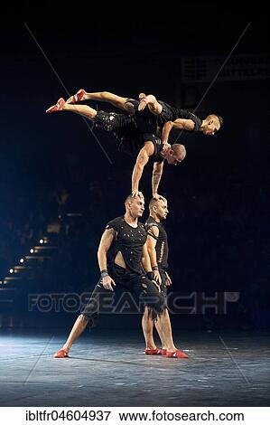 Stock Photo - DTB-Turngala Gymottion 2017, Wild Group from Kiev, Conlog-Arena, Koblenz, Rhineland-Palatinate, Germany, Europe. Fotosearch