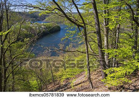 Edersee, spring, Kellerwald National Park, Hesse, Germany, Europe View Large Photo Image Stock Photo - Edersee, spring, Kellerwald National Park, Hesse, Germany, Europe. Fotosearch