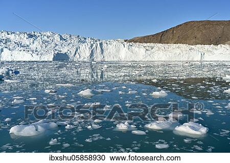 Eqi glacier with drift ice in the foreground, Disko Bay, West Greenland, Greenland, North America View Large Photo Image Stock Image - Eqi glacier with drift ice in the foreground, Disko Bay, West Greenland, Greenland, North America. Fotosearch
