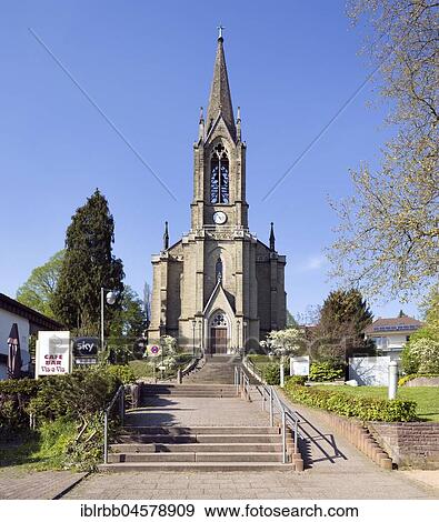 Evangelical Lutheran town church or Christuskirche, Bad Pyrmont, Lower Saxony, Germany, Europe View Large Photo Image Stock Photo - Evangelical Lutheran town church or Christuskirche, Bad Pyrmont, Lower Saxony, Germany, Europe. Fotosearch