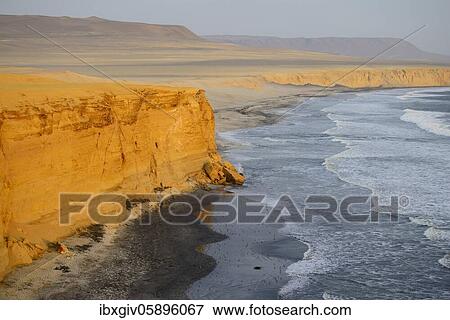 Evening mood at Playa Supay, Paracas National Reserve, Paracas, Ica Region, Peru, South America View Large Photo Image Stock Photo - Evening mood at Playa Supay, Paracas National Reserve, Paracas, Ica Region, Peru, South America. Fotosearch