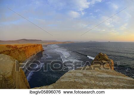 Evening mood at Playa Supay, Paracas National Reserve, Paracas, Ica Region, Peru, South America View Large Photo Image Stock Photograph - Evening mood at Playa Supay, Paracas National Reserve, Paracas, Ica Region, Peru, South America. Fotosearch