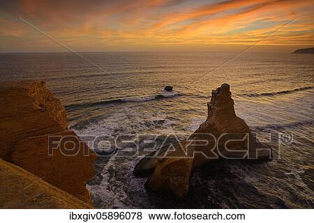 Evening mood over the rock Catedral at Playa Supay, Paracas National Reserve, Paracas, Ica Region, Peru, South America View Large Photo Image Stock Photo - Evening mood over the rock Catedral at Playa Supay, Paracas National Reserve, Paracas, Ica Region, Peru, South America. Fotosearch