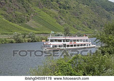 Excursion boat on the Moselle, near Cochem, Rhineland-Palatinate, Germany, Europe View Large Photo Image Stock Photo - Excursion boat on the Moselle, near Cochem, Rhineland-Palatinate, Germany, Europe. Fotosearch