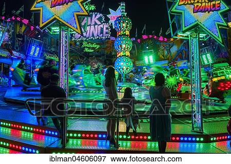 Fairground ride Breakdance, Oktoberfest, Wiesn, Munich, Upper Bavaria, Bavaria, Germany, Europe View Large Photo Image Stock Photo - Fairground ride Breakdance, Oktoberfest, Wiesn, Munich, Upper Bavaria, Bavaria, Germany, Europe. Fotosearch
