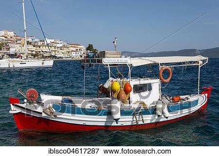 Fishing boat, Harbour, Ermioni, Peloponnese, Greece, Europe View Large Photo Image Stock Photo - Fishing boat, Harbour, Ermioni, Peloponnese, Greece, Europe. Fotosearch