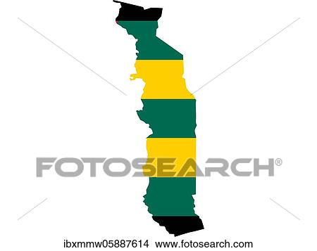 Flag in form form of the geographical country, Togo, Sub-Saharan Africa, Western Africa, Africa View Large Photo Image Picture - Flag in form form of the geographical country, Togo, Sub-Saharan Africa, Western Africa, Africa. Fotosearch