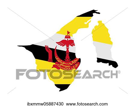 Flag in form form of the geographical country, Brunei Darussalam, South-eastern Asia, Asia View Large Photo Image Stock Image - Flag in form form of the geographical country, Brunei Darussalam, South-eastern Asia, Asia. Fotosearch