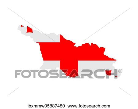 Flag in form form of the geographical country, Georgia, Western Asia, Asia View Large Photo Image Stock Image - Flag in form form of the geographical country, Georgia, Western Asia, Asia. Fotosearch