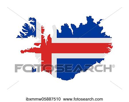 Flag in form form of the geographical country, Iceland, Northern Europe, Europe View Large Photo Image Stock Image - Flag in form form of the geographical country, Iceland, Northern Europe, Europe. Fotosearch