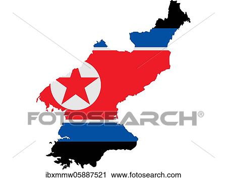 Flag in form form of the geographical country, Korea (Democratic People's Republic of), Eastern Asia, Asia View Large Photo Image Stock Image - Flag in form form of the geographical country, Korea (Democratic People's Republic of), Eastern Asia, Asia. Fotosearch