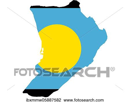 Flag in form form of the geographical country, Palau, Micronesia, Oceania View Large Photo Image Stock Image - Flag in form form of the geographical country, Palau, Micronesia, Oceania. Fotosearch