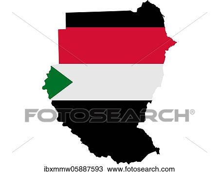 Flag in form form of the geographical country, Sudan, Northern Africa, Africa View Large Photo Image Stock Image - Flag in form form of the geographical country, Sudan, Northern Africa, Africa. Fotosearch