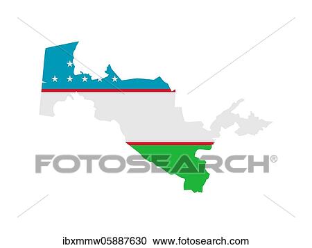 Flag in form form of the geographical country, Uzbekistan, Central Asia, Asia View Large Photo Image Stock Image - Flag in form form of the geographical country, Uzbekistan, Central Asia, Asia. Fotosearch