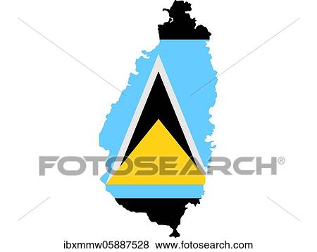 Flag in form form of the geographical country, Saint Lucia, Latin America and the Caribbean, Caribbean, Americas, Central America View Large Photo Image Stock Photo - Flag in form form of the geographical country, Saint Lucia, Latin America and the Caribbean, Caribbean, Americas, Central America. Fotosearch