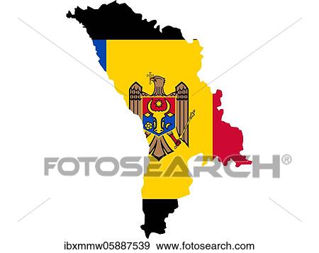 Flag in form form of the geographical country, Moldova, Republic of, Eastern Europe, Europe View Large Photo Image Stock Photo - Flag in form form of the geographical country, Moldova, Republic of, Eastern Europe, Europe. Fotosearch