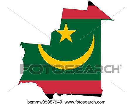 Flag in form form of the geographical country, Mauritania, Sub-Saharan Africa, Western Africa, Africa View Large Photo Image Stock Photo - Flag in form form of the geographical country, Mauritania, Sub-Saharan Africa, Western Africa, Africa. Fotosearch