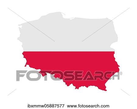 Flag in form form of the geographical country, Poland, Eastern Europe, Europe View Large Photo Image Stock Photo - Flag in form form of the geographical country, Poland, Eastern Europe, Europe. Fotosearch