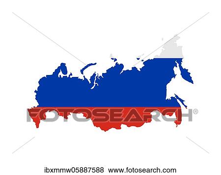Flag in form form of the geographical country, Russian Federation, Eastern Europe View Large Photo Image Stock Photo - Flag in form form of the geographical country, Russian Federation, Eastern Europe. Fotosearch