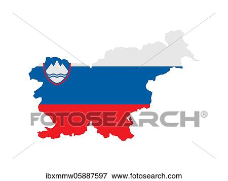 Flag in form form of the geographical country, Slovenia, Southern Europe, Europe View Large Photo Image Stock Photo - Flag in form form of the geographical country, Slovenia, Southern Europe, Europe. Fotosearch