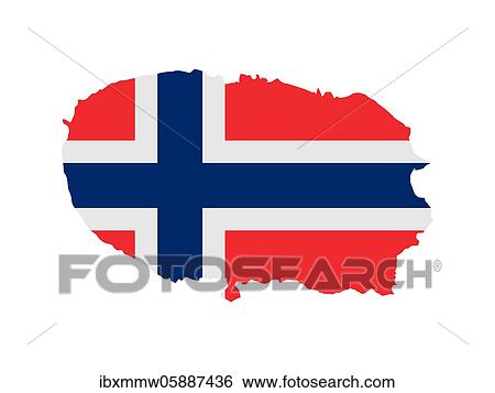 Stock Photograph - Flag in form form of the geographical country, Bouvet Island, Latin America and the Caribbean, South America, Americas, Antarctica. Fotosearch